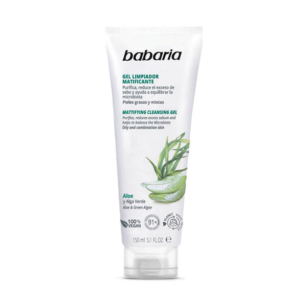 Babaria Gel Facial Limpiador matificante Aloe 150
