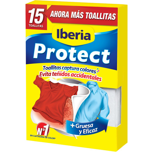 Iberia toallitas ropa color 15 uds