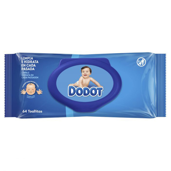 Dodot Toallitas Dermoactive con tapa 64 ds